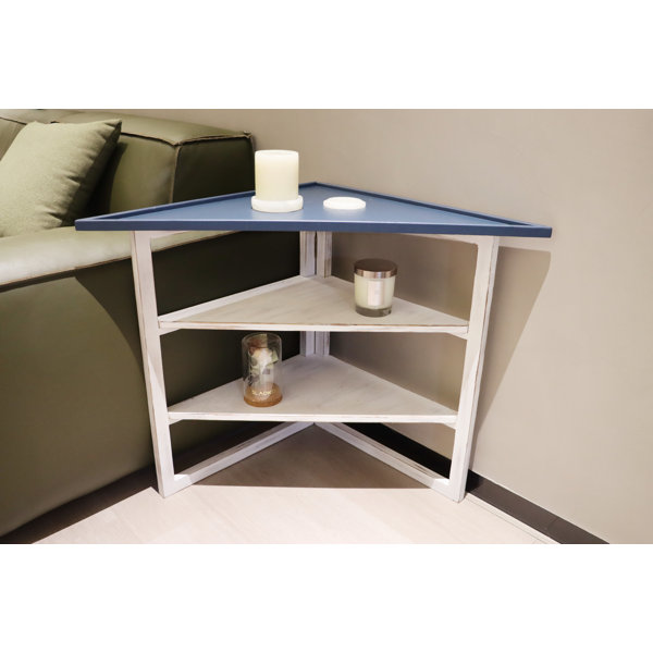 Gracie Oaks Miculek 24'' Tall Solid Wood Triangle Coffee Table Wayfair